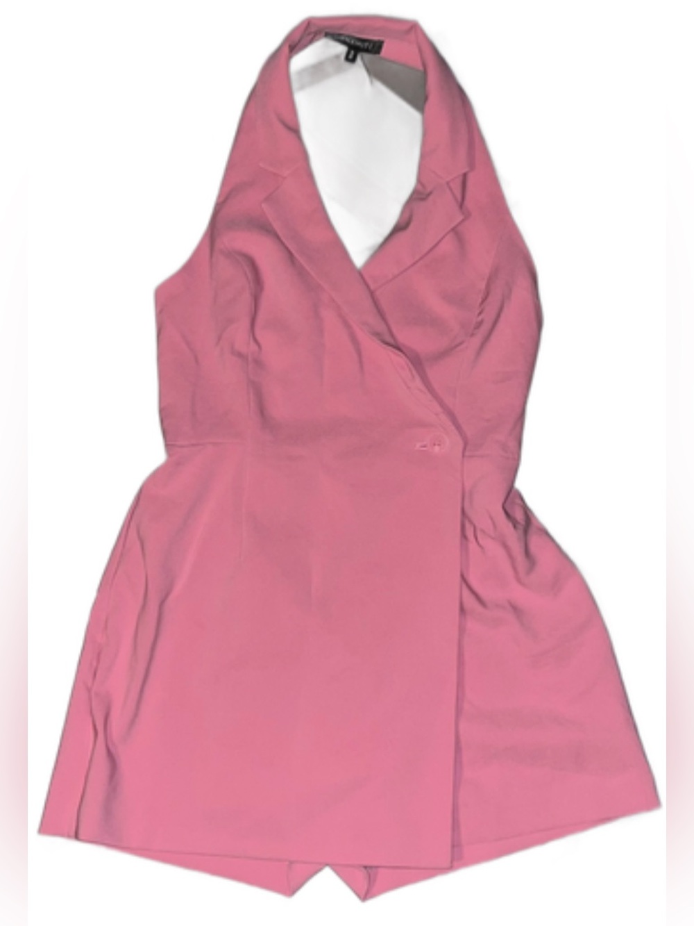 Dynamite Rose Pink Halter Wrap Romper